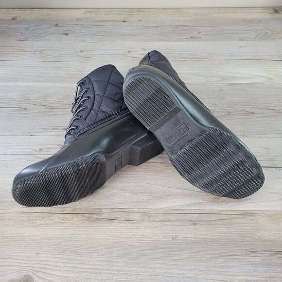 Sperry Black Saltwater Duck Boots Sz 8.5 - Picture 5 of 9